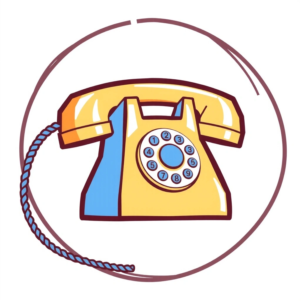 Icona di un telefono per chiamate