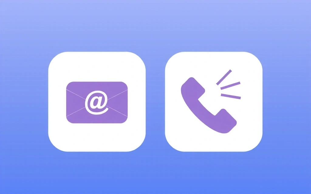 Icona di contatto con email e telefono