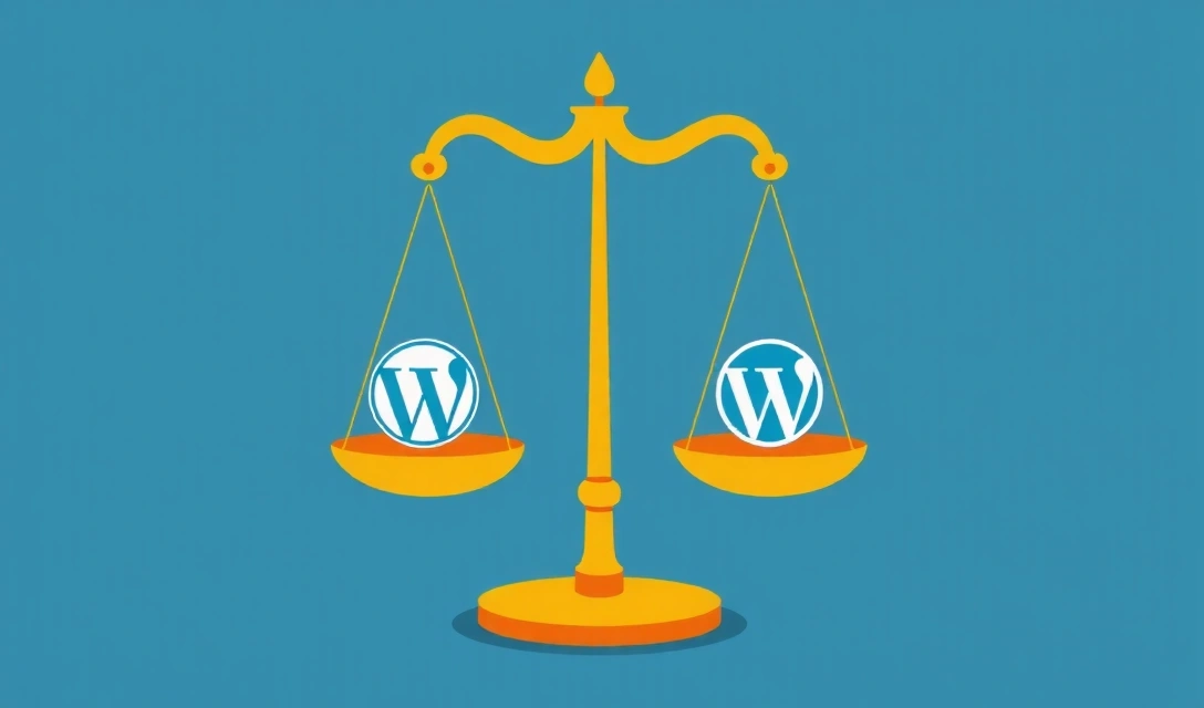 Bilancia della giustizia e icone di link web