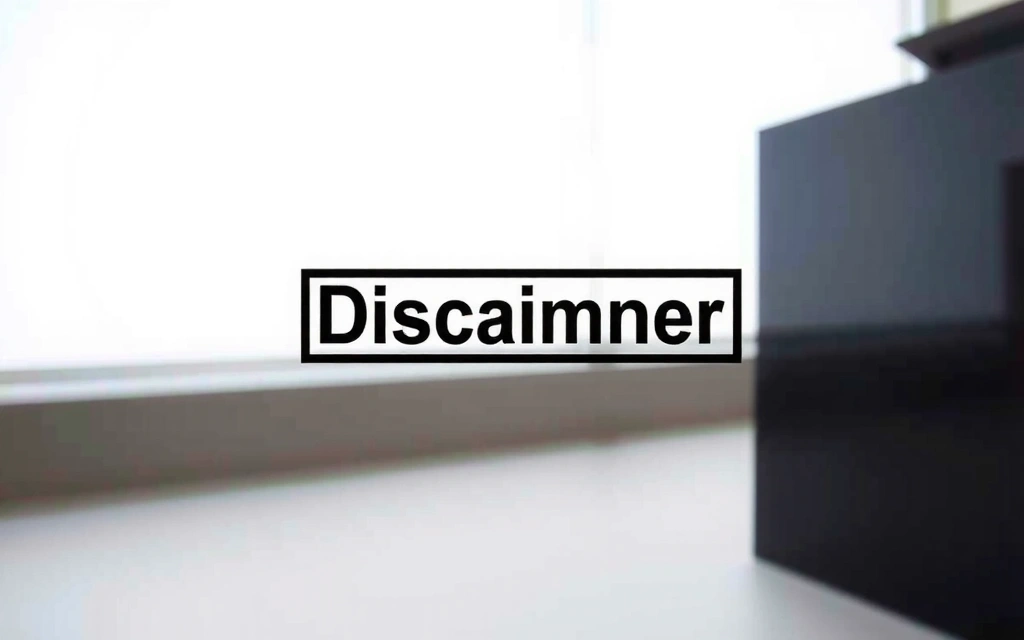 Simbolo di non responsabilità su sfondo astratto